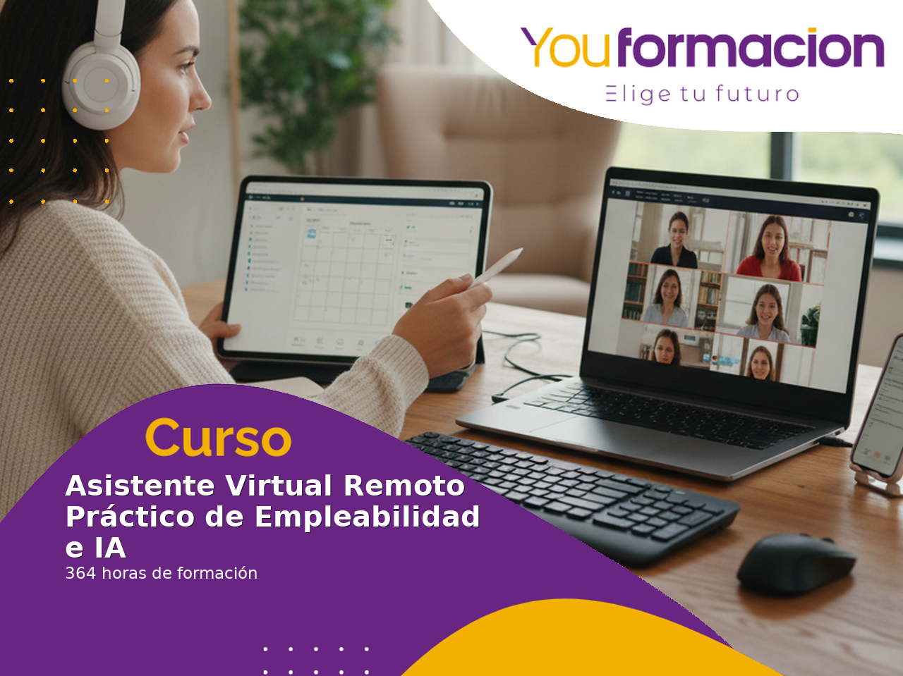 Asistente Virtual Remoto: Curso Práctico de Empleabilidad e IA
